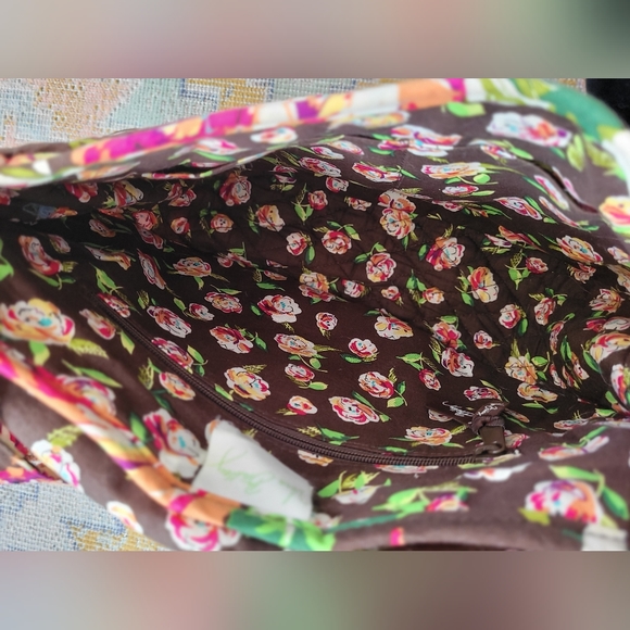 Vera Bradley Vintage Saddle Up Messenger Bag in English Rose - Picture 4 of 5